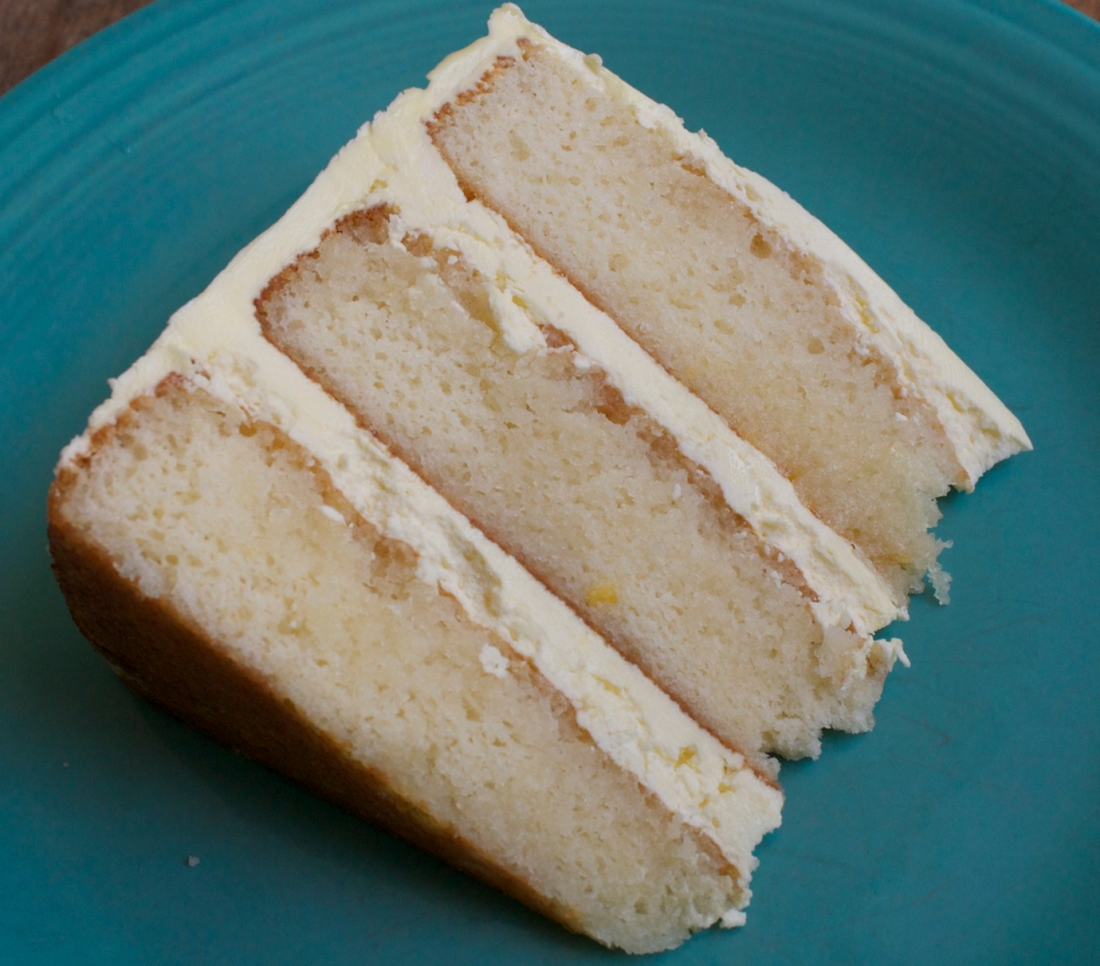 Lux Lemon Layer Cake slice