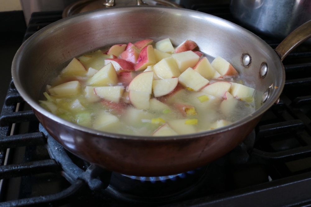 Potato Leek Soup Cooking